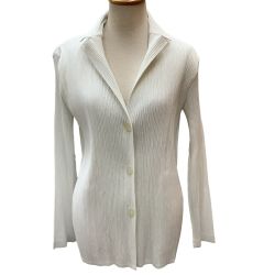 ♪♪ ISSEY MIYAKE イッセイミヤケ プリーツ PLEATS ジャケット SIZE 2 IM12FD925 ホワイト Bランク