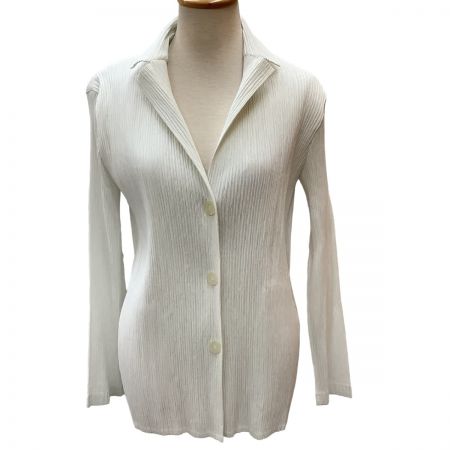  ISSEY MIYAKE イッセイミヤケ プリーツ PLEATS ジャケット SIZE 2 IM12FD925 ホワイト