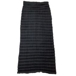 ♪♪ ISSEY MIYAKE WHITE LABEL イッセイミヤケ 変形 段違い プリーツ SIZE 2 IM34FG707 ブラック Bランク