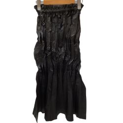 ♪♪ ISSEY MIYAKE イッセイミヤケ シワ加工 プリーツ 変形スカート SIZE L IM94-FG933 ブラック Bランク