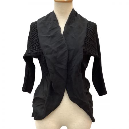  ISSEY MIYAKE FETE イッセイミヤケ 変形 プリーツ ボレロ カーディガン SIZE 2 IF92FJ221 ブラック