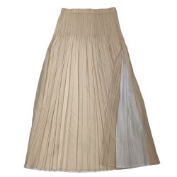 ♪♪ ISSEY MIYAKE WHITE LABEL イッセイミヤケ   プリーツ スカート SIZE 3 IM42FG224 ベージュ Bランク