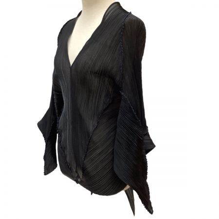  ISSEY MIYAKE FETE イッセイミヤケ 変形 プリーツ カットソー SIZE 2 IF52FJ754 ブラック