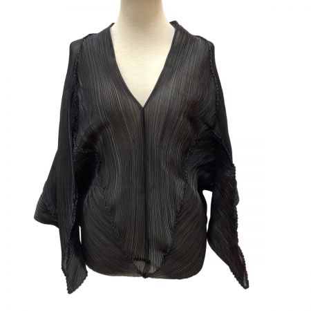  ISSEY MIYAKE FETE イッセイミヤケ 変形 プリーツ カットソー SIZE 2 IF52FJ754 ブラック