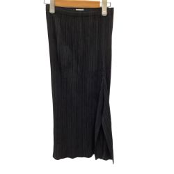 ♪♪ ISSEY MIYAKE FETE イッセイミヤケ スリット プリーツ スカート　SIZE 2 IF84FG733 ブラック Bランク