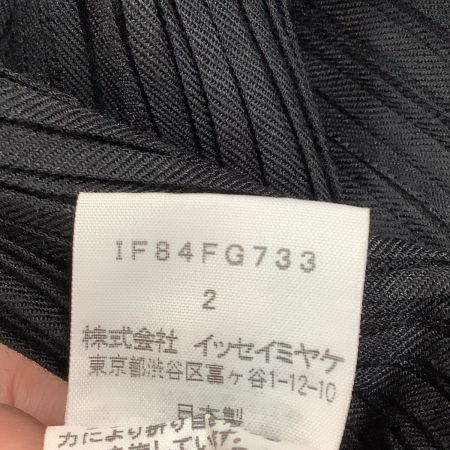  ISSEY MIYAKE FETE イッセイミヤケ スリット プリーツ スカート　SIZE 2 IF84FG733 ブラック