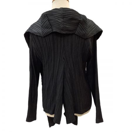  ISSEY MIYAKE FETE イッセイミヤケ 変形 プリーツ カーディガン SIZE 2 IF84FD736 ブラック