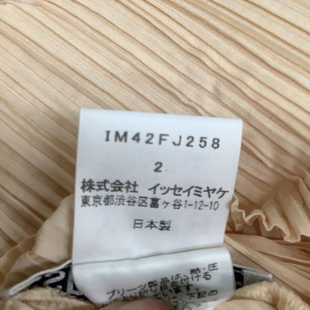  ISSEY MIYAKE WHITE LABEL イッセイミヤケ プリーツ カットソー SIZE 2 IM42FJ258 ベージュ