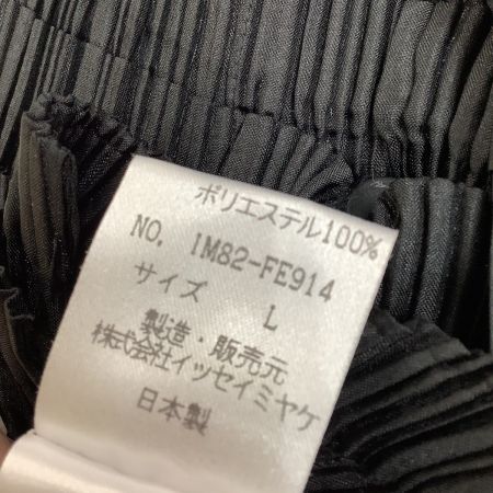  ISSEY MIYAKE イッセイミヤケ 変形 段違い プリーツ ベスト シャツ  SIZE L IM82-FE914 ブラック
