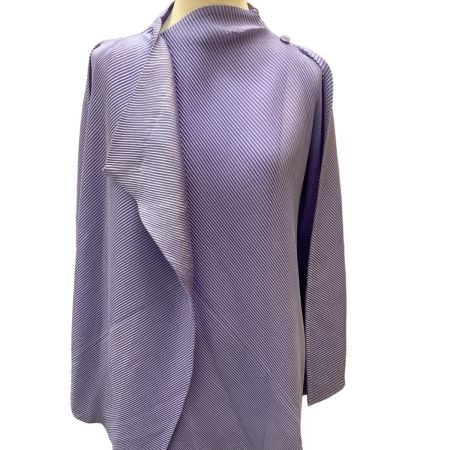 ISSEY MIYAKE イッセイミヤケ 変形 プリーツ  カーディガン SIZE 2 IM12FD920 ラベンダー