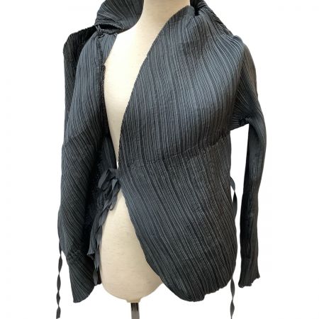 ISSEY MIYAKE FETE イッセイミヤケ プリーツ 変形  カーディガン SIZE 2 IF64FD706 グレー