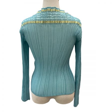  ISSEY MIYAKE イッセイミヤケ PLEATS プリーツ 変形カットソー SIZE 2 IM12FJ921 エメラルドグリーン
