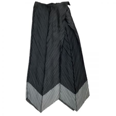  ISSEY MIYAKE FETE A.POC イッセイミヤケ 変形 プリーツ スカート　SIZE 2 IF72FG219 ブラック×グレー