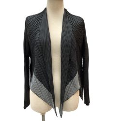 ♪♪ ISSEY MIYAKE FETE A.POC イッセイミヤケ 変形プリーツ  カーディガン SIZE 2 IF72FJ226 ブラック Bランク
