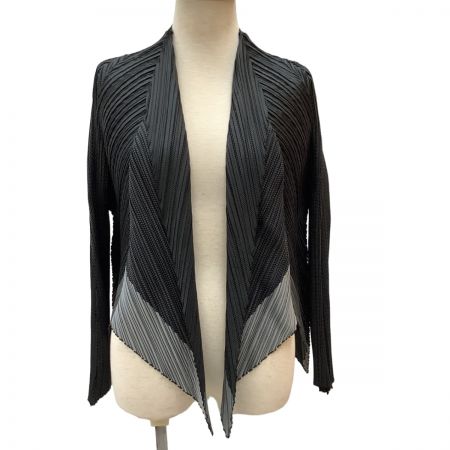  ISSEY MIYAKE FETE A.POC イッセイミヤケ 変形プリーツ  カーディガン SIZE 2 IF72FJ226 ブラック