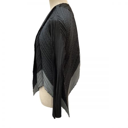  ISSEY MIYAKE FETE A.POC イッセイミヤケ 変形プリーツ  カーディガン SIZE 2 IF72FJ226 ブラック