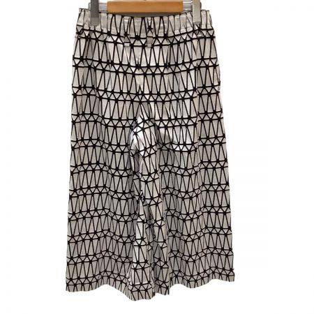  ISSEY MIYAKE イッセイミヤケ Cut&Stick  ワイドパンツ 総柄 SIZE 1 IM72FF529 ホワイト×ブラック