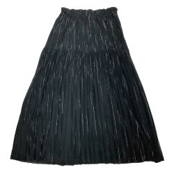 ISSEY MIYAKE イッセイミヤケ プリーツ ラメ スカート SIZE 2 IM93FG718 ブラック Bランク
