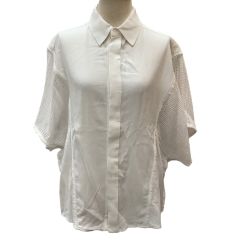 ISSEY MIYAKE イッセイミヤケ レーヨン 半袖シャツ SIZE 2 IM41FJ504 ホワイト Bランク