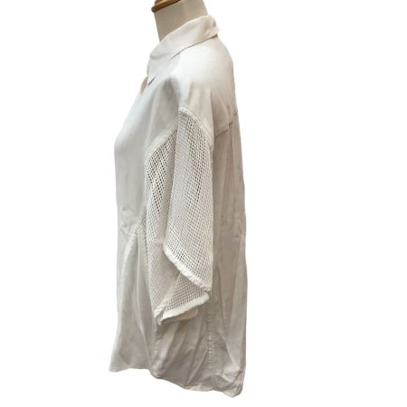 ISSEY MIYAKE イッセイミヤケ レーヨン 半袖シャツ SIZE 2 IM41FJ504 ホワイト