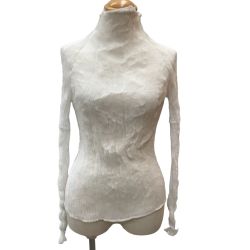 ♪♪ ISSEY MIYAKE FETE  イッセイミヤケ シフォン 波 プリーツ カットソー SIZE 2 IF74FJ412 ISSEY MIYAKE FETE Bランク