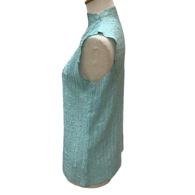 ISSEY MIYAKE イッセイミヤケ ノースリーブカットソー ヒビ加工 SIZE 2  