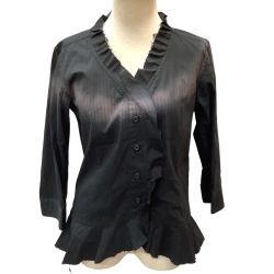 ISSEY MIYAKE イッセイミヤケ 変形 シャツ SIZE 2 グレースプレー柄 IM51FJ051 ブラック Bランク