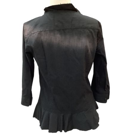 ISSEY MIYAKE イッセイミヤケ 変形 シャツ SIZE 2 グレースプレー柄 IM51FJ051 ブラック