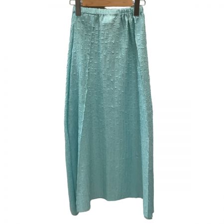  ISSEY MIYAKE イッセイミヤケ プリーツ ヒビ加工 スカート SIZE 2 IM71-FG914 エメラルドグリーン