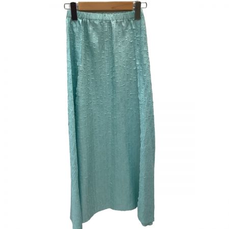 ISSEY MIYAKE イッセイミヤケ プリーツ ヒビ加工 スカート SIZE 2 IM71-FG914 エメラルドグリーン