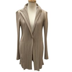 ISSEY MIYAKE FETE イッセイミヤケ プリーツ ジャケット　SIZE 2 IF72FD209 ベージュ Bランク