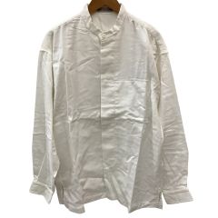 ISSEY MIYAKE イッセイミヤケ メンズ スタンドカラー シャツ SIZE XL ME93-FJ514 ホワイト Bランク