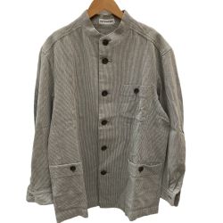♪♪ ISSEY MIYAKE イッセイミヤケ メンズ スタンドカラージャケット SIZE L ME81-FD145 グレー Bランク