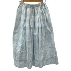 I.S. ISSEY MIYAKE アイエス イッセイミヤケ スカート チェック SIZE M IS22-FG037 スカイブルー Bランク