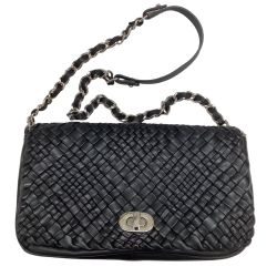 FALORNI ファロルニ レディース ショルダーバッグ レザー ブラック Bランク