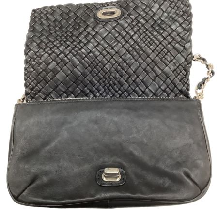 FALORNI ファロルニ レディース ショルダーバッグ レザー ブラック