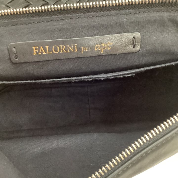 FALORNI ファロルニ レディース ショルダーバッグ レザー ブラック