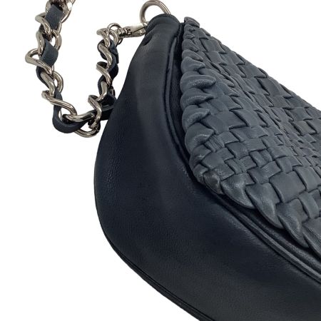 FALORNI ファロルニ レディース ショルダーバッグ レザー ネイビー