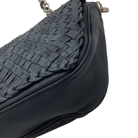 FALORNI ファロルニ レディース ショルダーバッグ レザー ネイビー