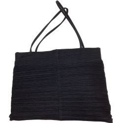 ♪♪ ISSEY MIYAKE イッセイミヤケ プリーツ ハンドバッグ トートバッグ ブラック Bランク