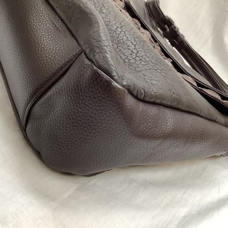 レディース ショルダーバッグ クロコダイル レザー 焦げ茶