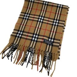♪♪ Burberrys バーバリーズ マフラー ウール100％ チェック ベージュ Bランク
