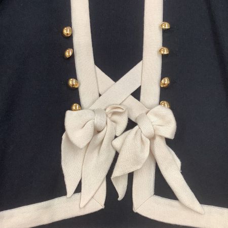 INGEBORG インゲボルグ レディース セットアップ ジャケット スカート ２点セット 金ボタン リボン ブラック