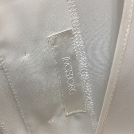 INGEBORG インゲボルグ レディース ブラウス シャツ　リボン ピコフリル レース ホワイト