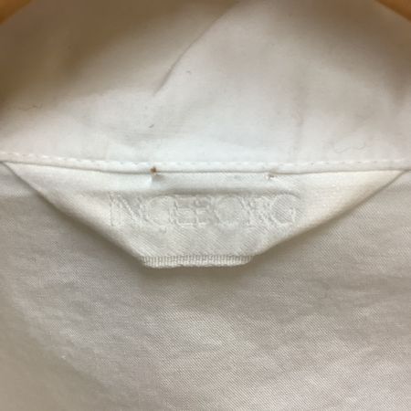 INGEBORG インゲボルグ レディース ブラウス シャツ　リボン ピコフリル レース ホワイト