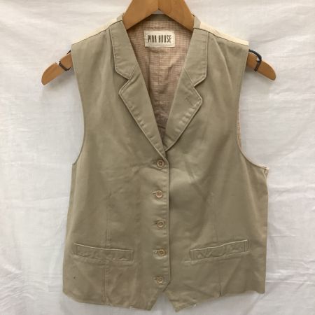 PINK HOUSE ピンクハウス レディース ベスト ２枚セット 前開き ワッペン キルティング チェック