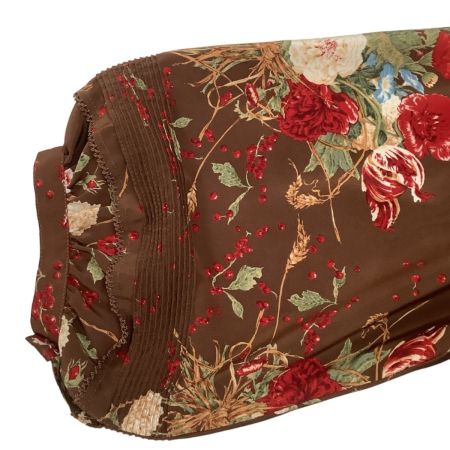 KANEKO ISAO カネコイサオ PINK KOUSE レディース ワンピース 花柄 リボン ピコフリル 前ボタン ブラウン