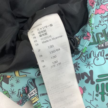  MIZUNO ミズノ キッズ 子供  女の子 スノーウェア スキーウェア つなぎ SIZE 130cm 上 ミント、下 イエロー