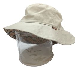 ♪♪ BURBERRY BLUE LABEL バーバリーブルーレーベル 帽子 ハット チェック ベージュ Bランク