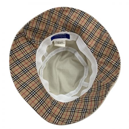  BURBERRY BLUE LABEL バーバリーブルーレーベル 帽子 ハット チェック ベージュ